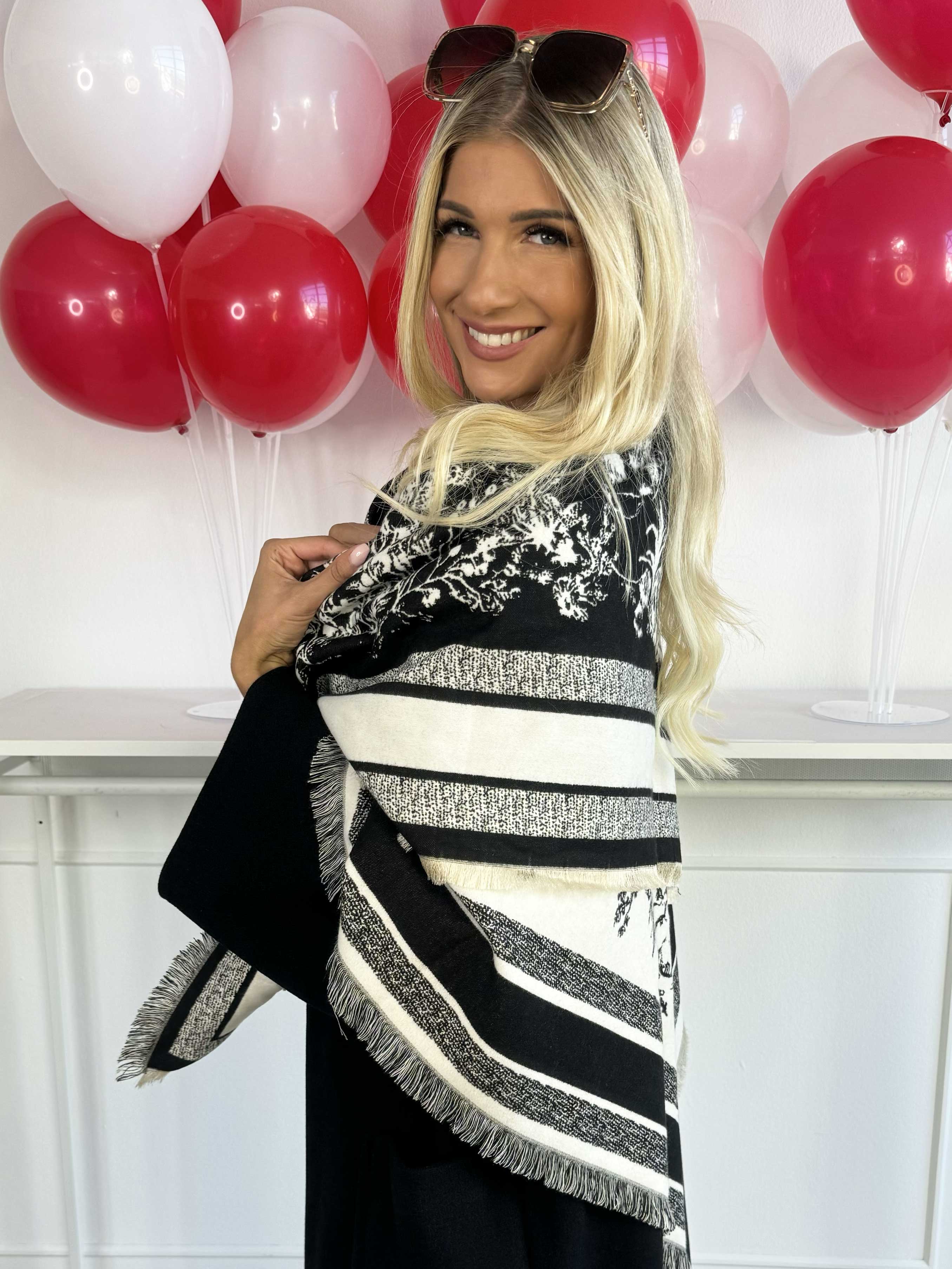 Tatiana - Mycket mjuk mönstrad scarf